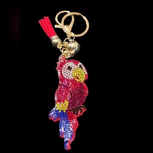 Colorful Parrot Bag Charm Keychain